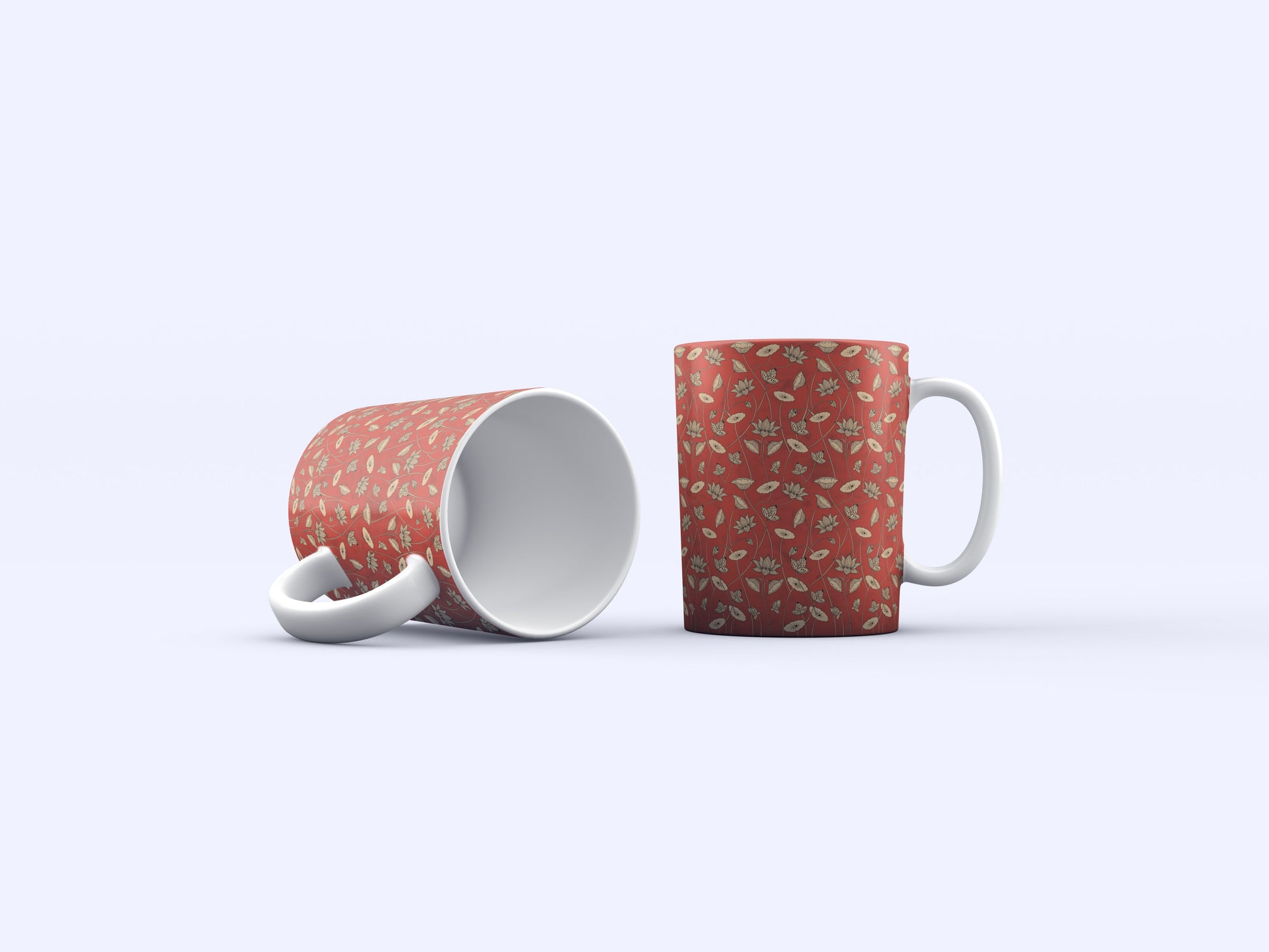 Krushna Kamal E – Set of 2 Kalamkari Mugs