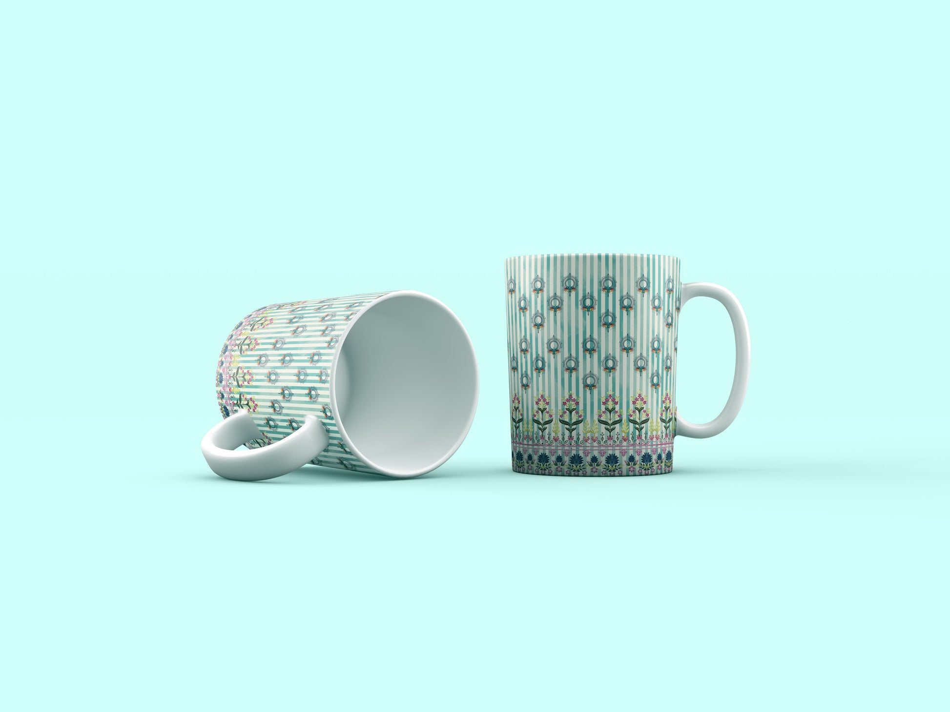 Mayur Pankh – Set of 2 Kalamkari Mugs