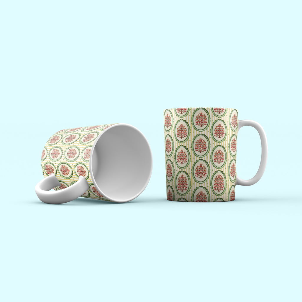 The Kalpavriksha – Set of 2 Kalamkari Mugs