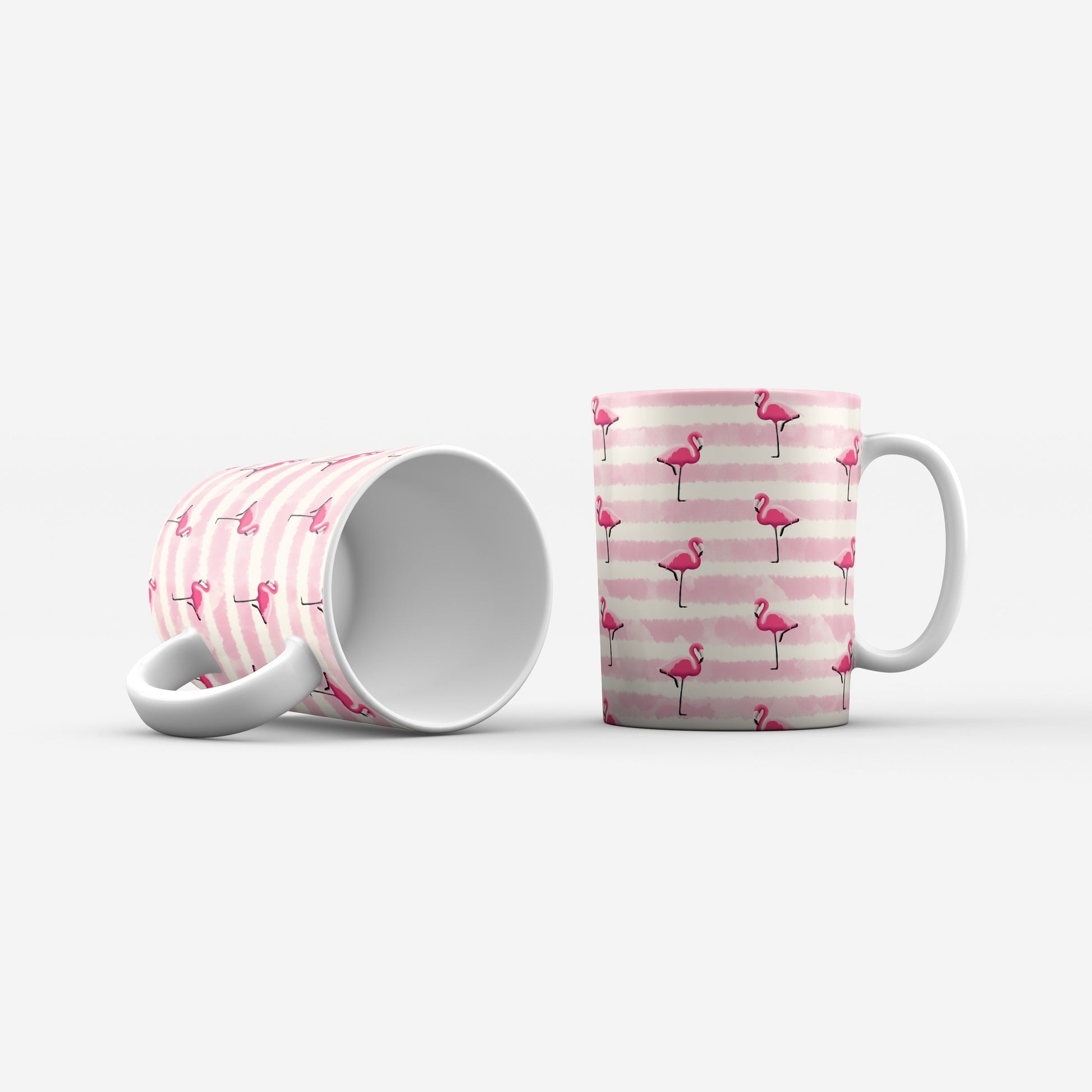Pink Flamingo – Set of 2 Kalamkari Mugs