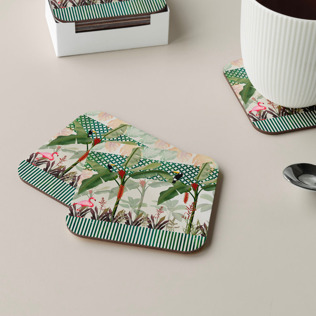 The Teal Tropics (Blue Tropics) Coaster