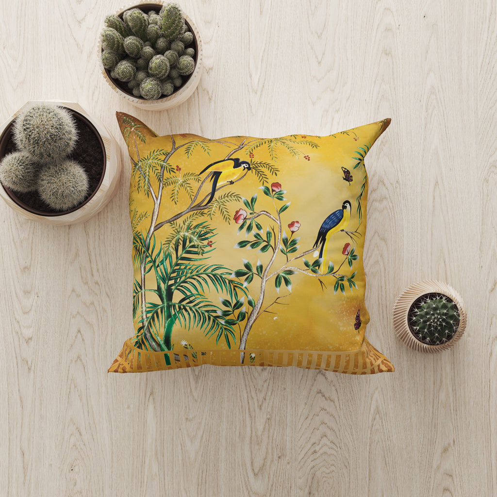 Golden Harmony Cushion Cover