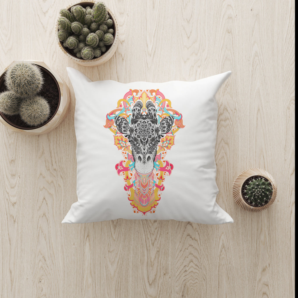 Giraffe Mandala Cushion Cover