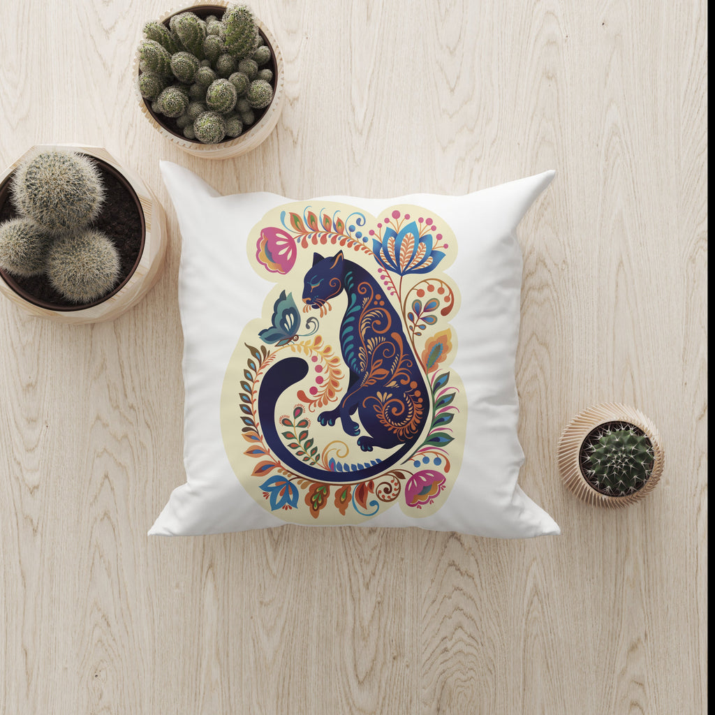 Feline Flora Cushion Cover