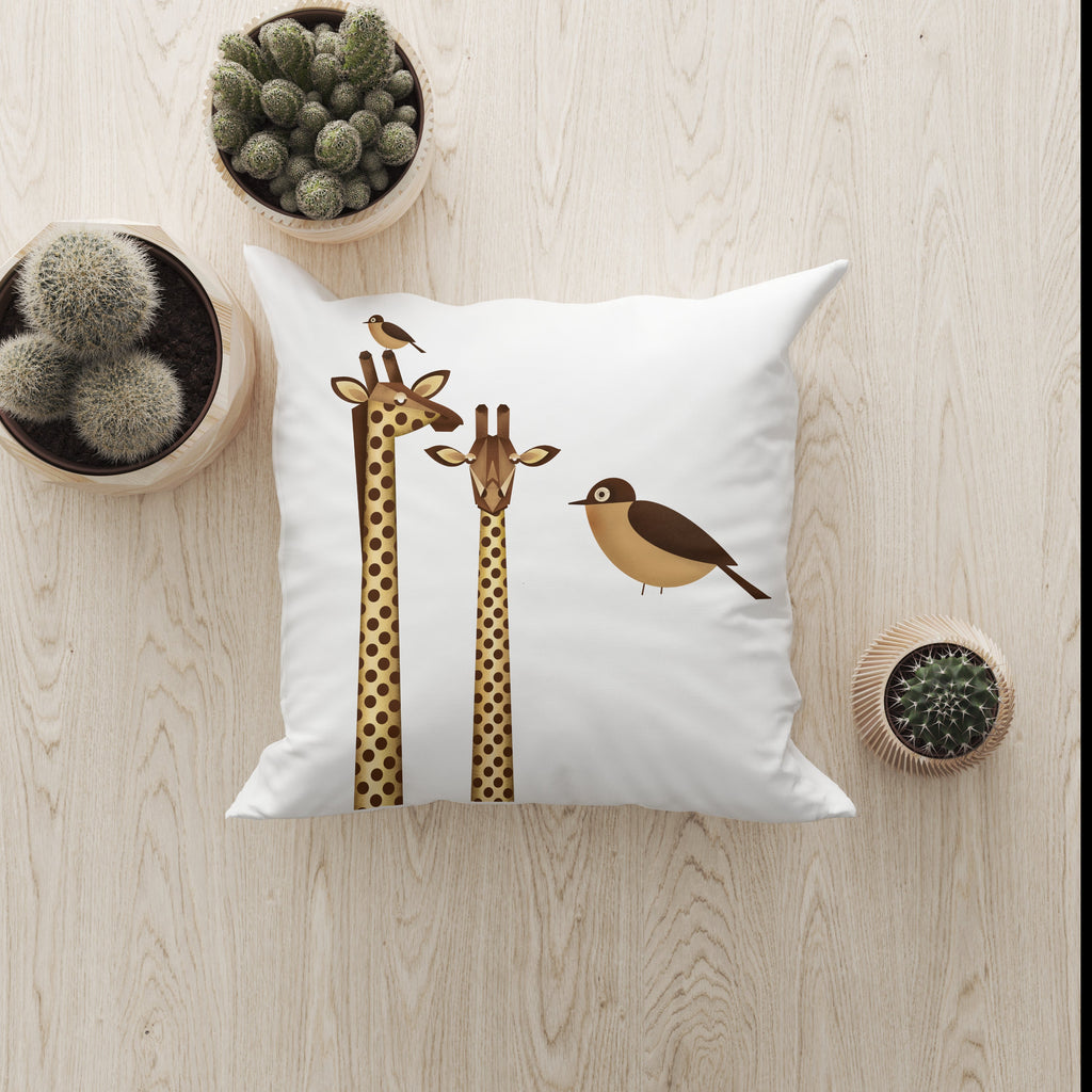 A Giraffe's Gaze Cushion Cover
