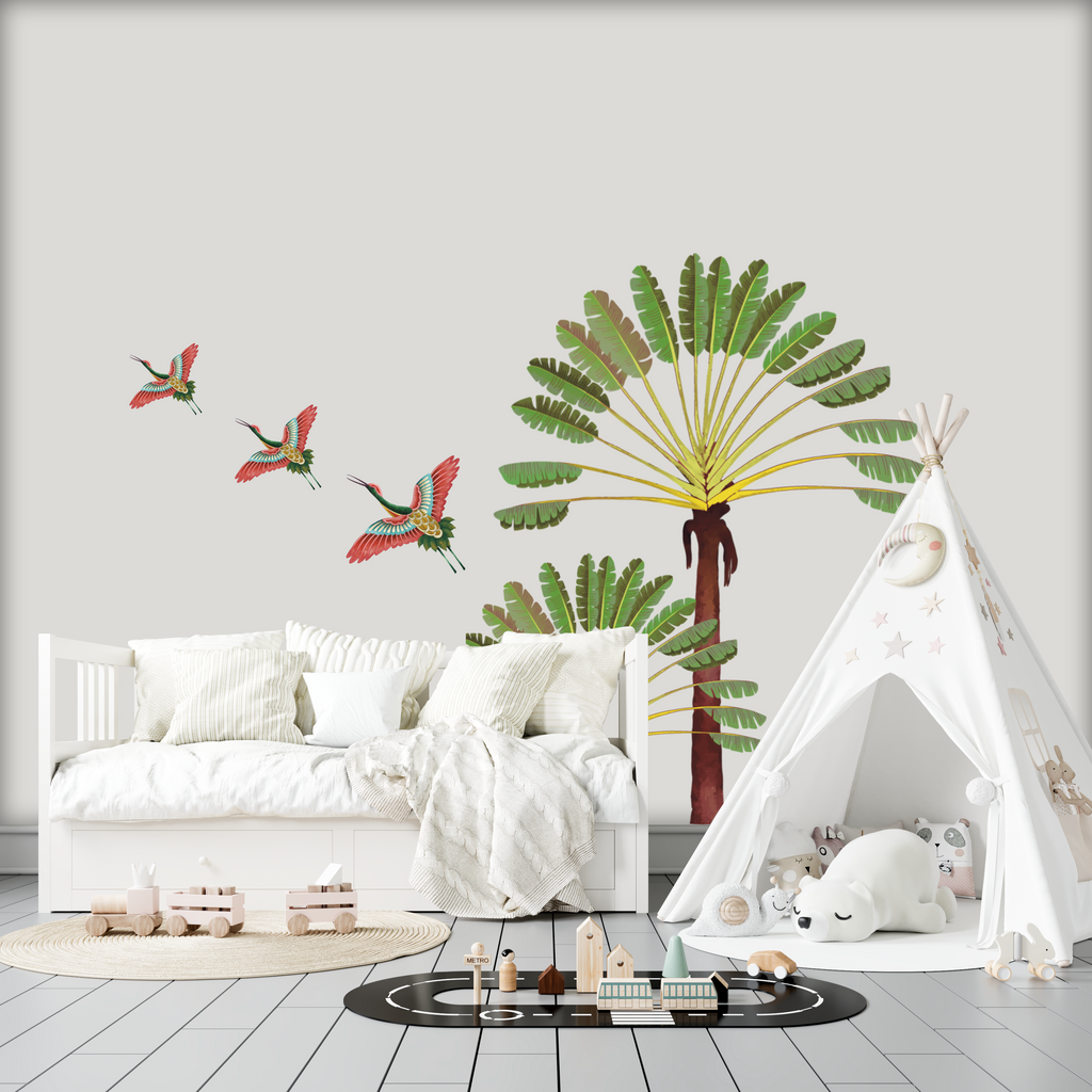 Two Flying Birds B Decal