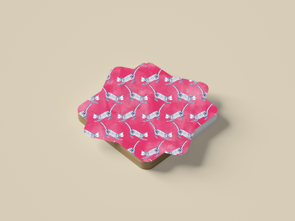 Pink Cat coaster