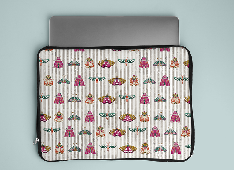 The pink monarch laptop sleeve