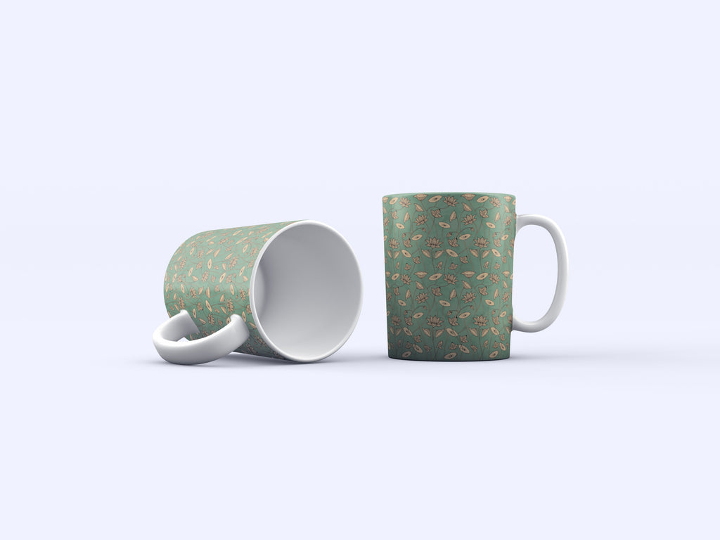 The Azure pichwai/ Sea Green Cups