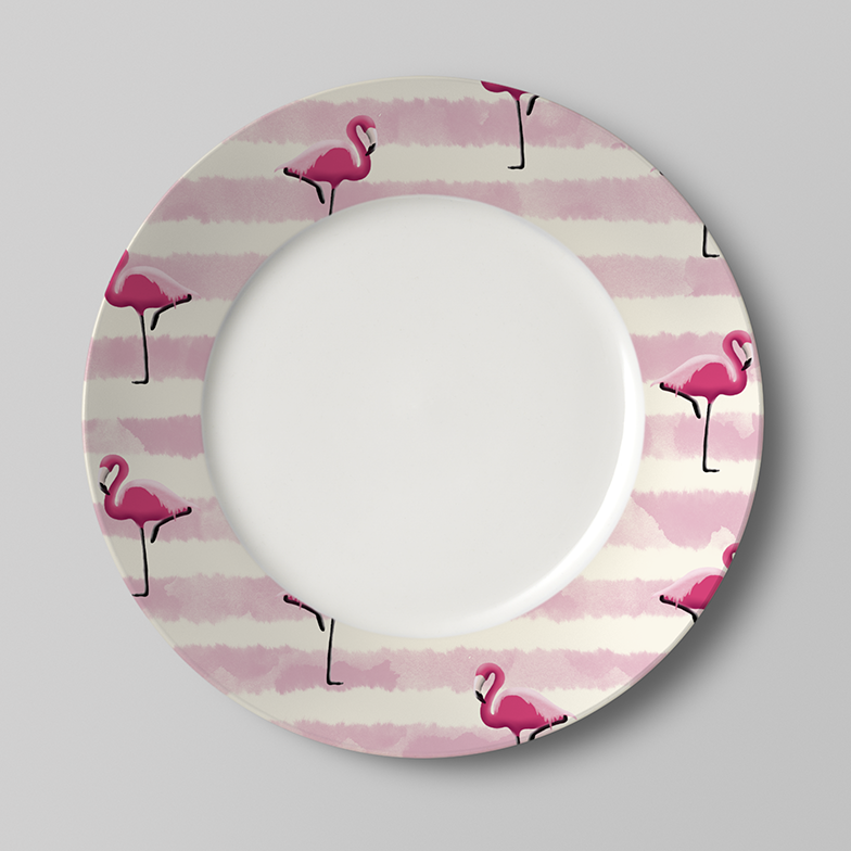 The pink Flamingo print plates