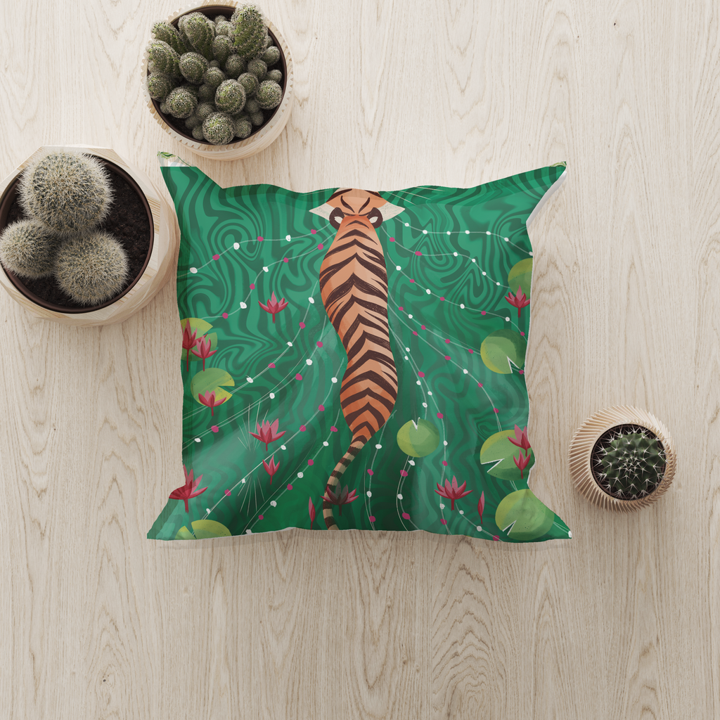 The Asvanya Niemerah cushion/ the wondering tiger